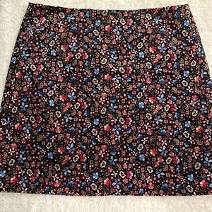 Loft floral velvet skirt
